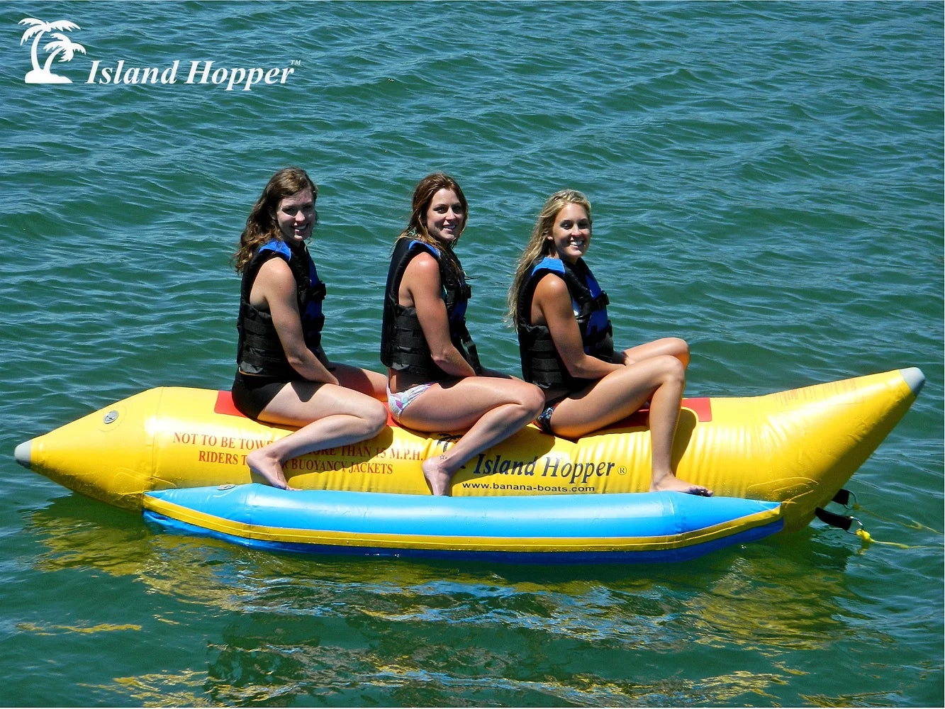 Aqua sports 420-3 3 passenger  13 feet in-line seats island hopper recreational banana water sled