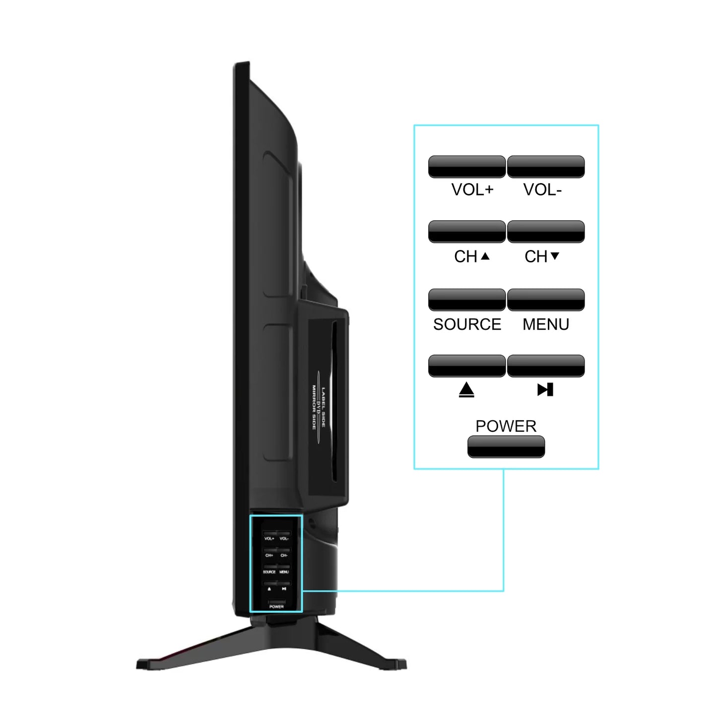 Sceptre 32" class 720p hd led tv with built-in dvd player e325bd-sr