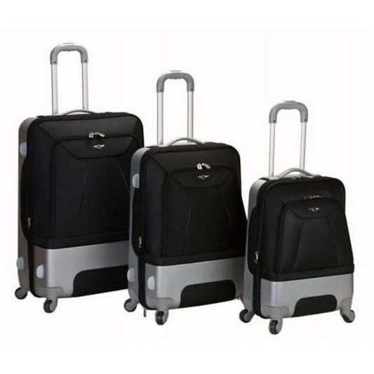 Rockland  3 rome pc hybrid eva/abs luggage set