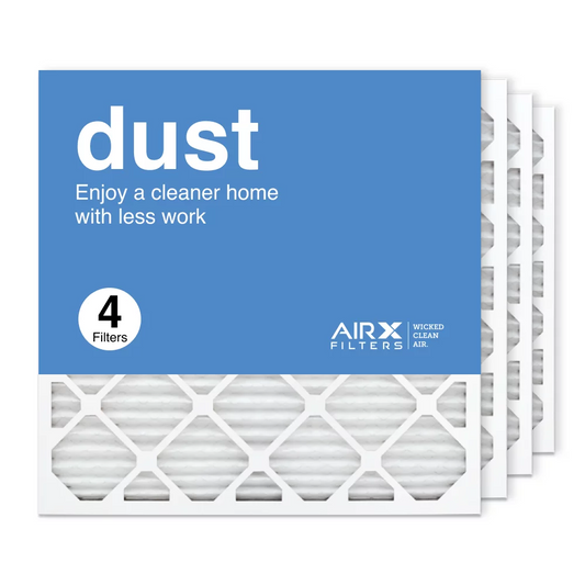 Airx filters 24x24x1 air filter merv 8 pleated hvac ac furnace air filter, dust 4-pack made in the usa