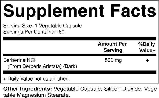 Vitamatic berberine supplement 500mg - 60 vegetable capsules - made in the usa - gluten free - non-gmo (3 bottles)