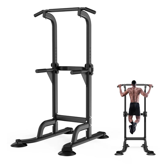 Rebuild your life power tower pull up bar station workout dip station for home gym strength training fitness equipment newer version,400lbs