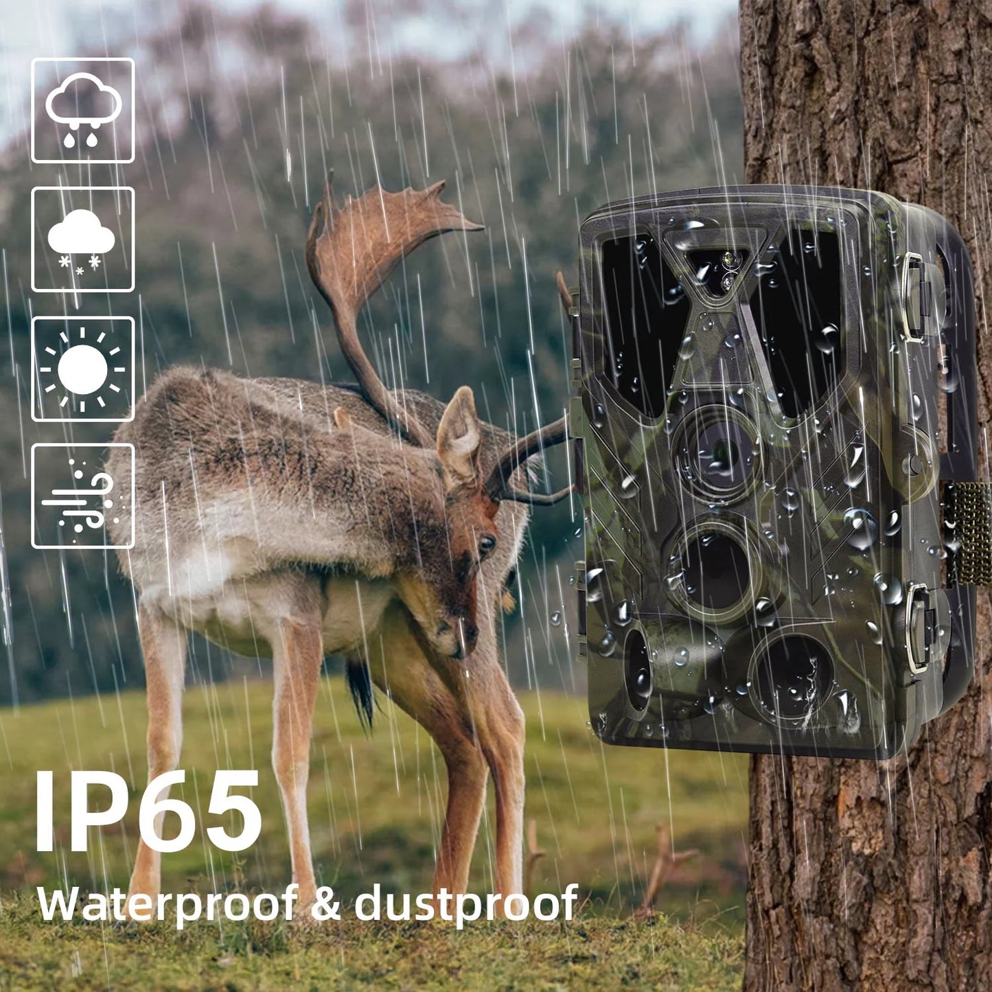 Suntekcam trail monitor 36mp 4k with 32gb tf card trail camera with night vision ir led wildlife waterproof hunting camera wildgame hunting trail monitors hc-812a