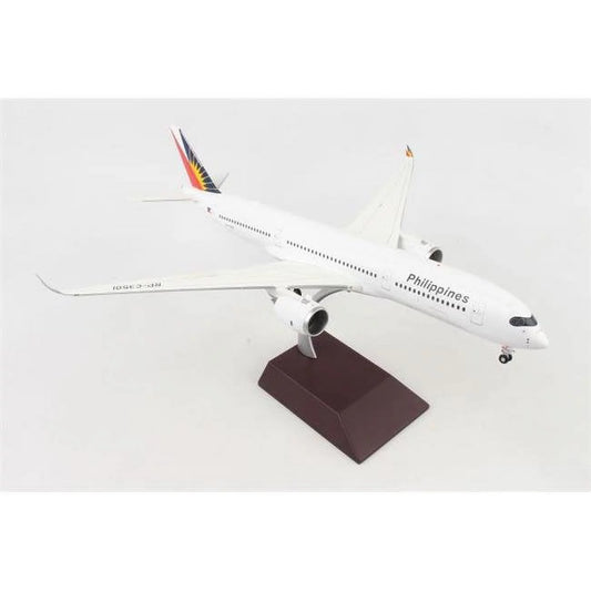 Airbus a350-900 commercial aircraft white with tail graphics "gemini 200" series 1/200 diecast model airplane by geminijets