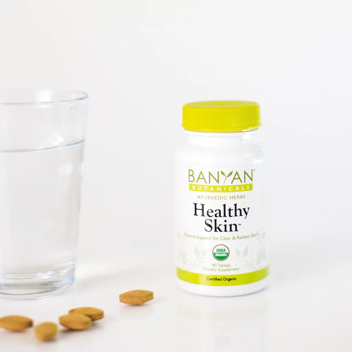 Banyan botanicals healthy skin - usda certified organic - 90 tablets - daily supplement for radiant, flawless skin*