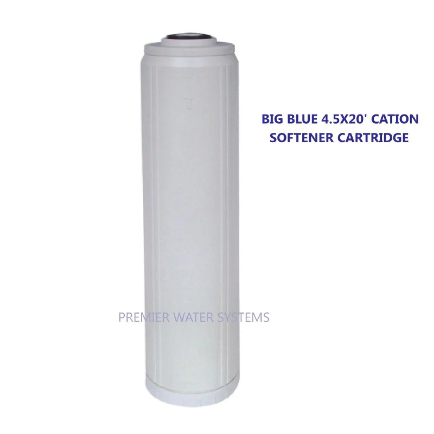 Big blue filter cartridge 4.5" x 20" | cation softening resin 10% cross linked