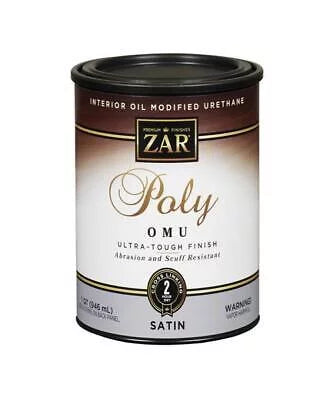 Zar zar ultra max satin clear polyurethane 1 qt.