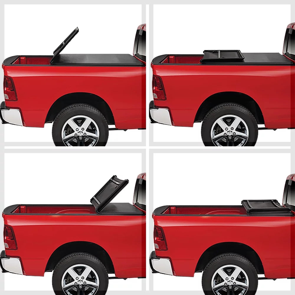 Short bed tonneau cover 6.1ft soft tri-fold fleetside for 05-19 nissan frontier