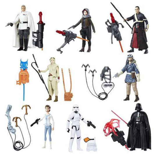 Star wars the force awakens erso, rey, vader, leia, imwe, cassian, stormtrooper & krennic set of 8 action figures