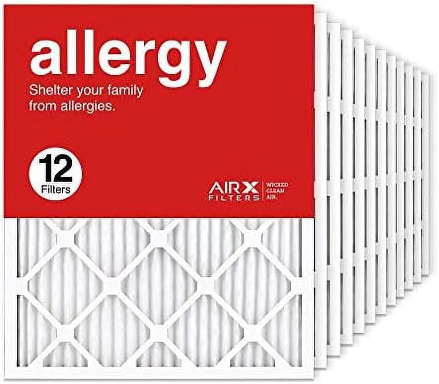 20x25x1 air filter merv 11 pleated hvac furnace ac air conditioning  20x25x1, allergy 12-pack, made in the