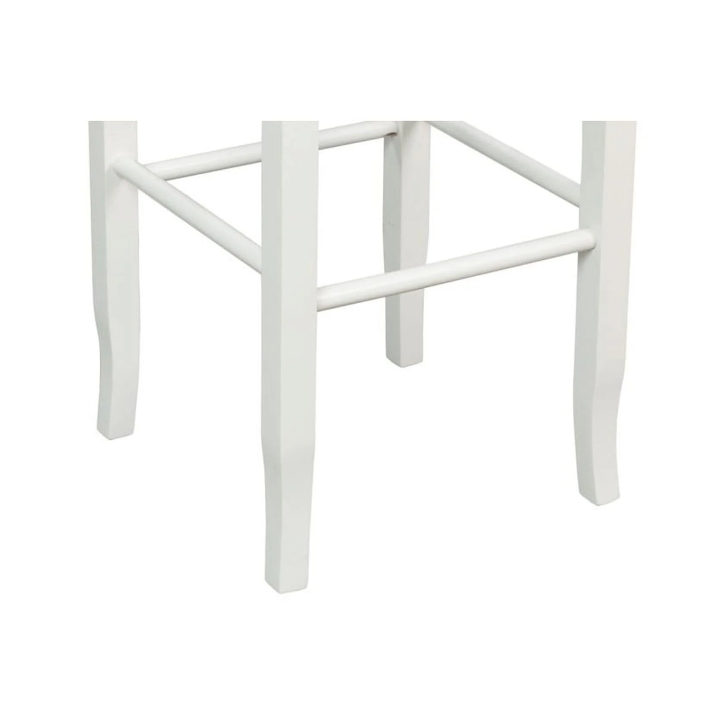 29" sq rush stool, white