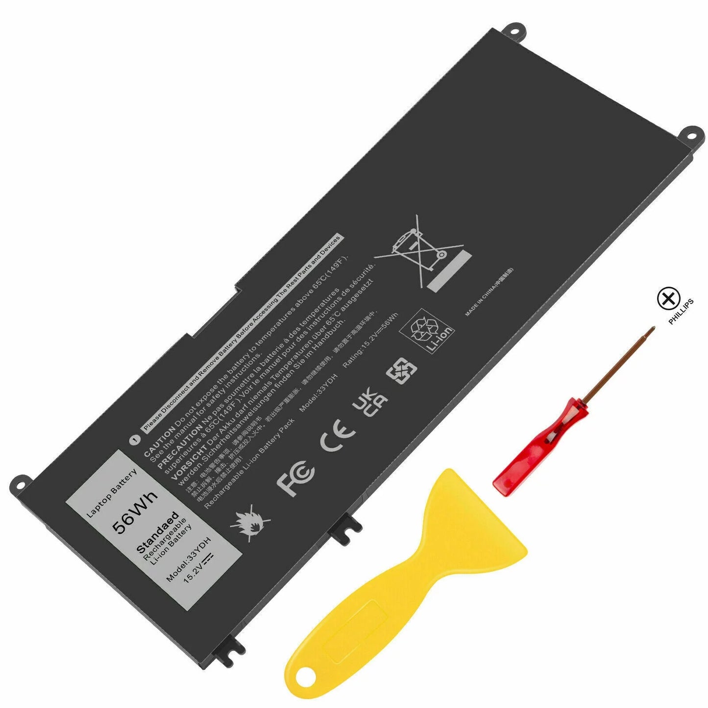 33ydh laptop battery for dell latitude 3380 3590 3580 3480 3490 w7nkd p30e001 us