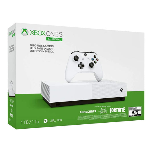 Used xbox one s all digital edition with xbox one wireless controller 1tb (disc-free gaming) - us/canada - white