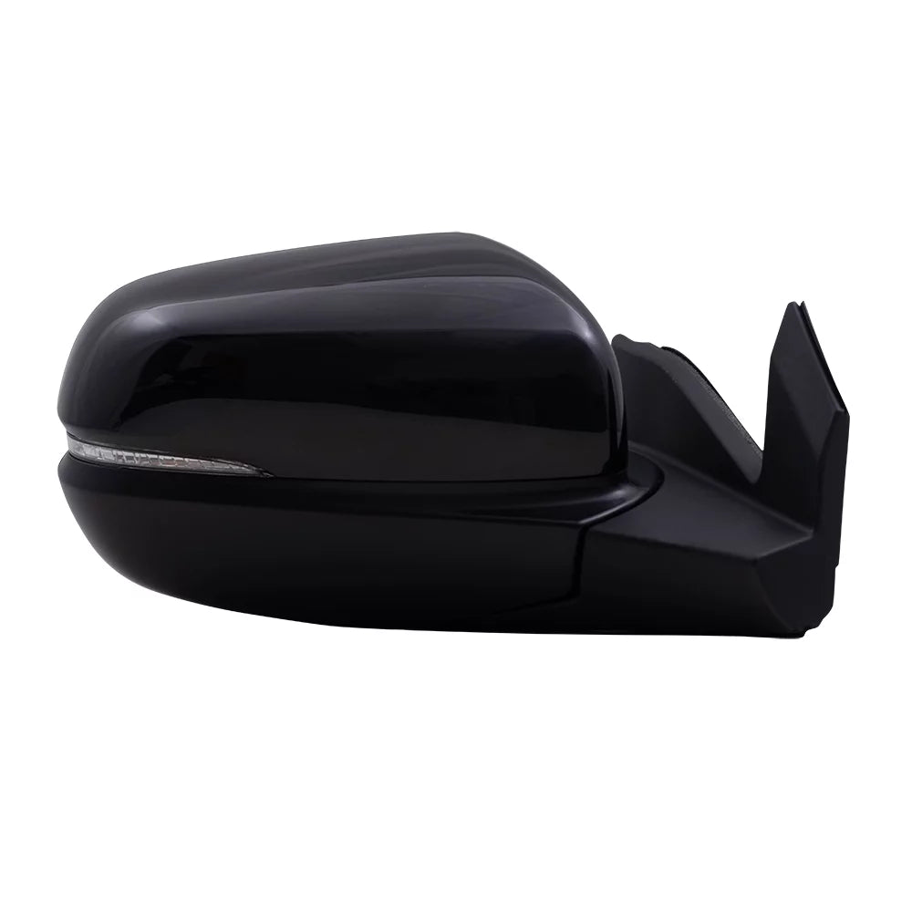 Brock aftermarket replacement driver left passenger right power door mirror assembly paint to match black manual folding with heat-signal without memory-auto dimming-side view camera