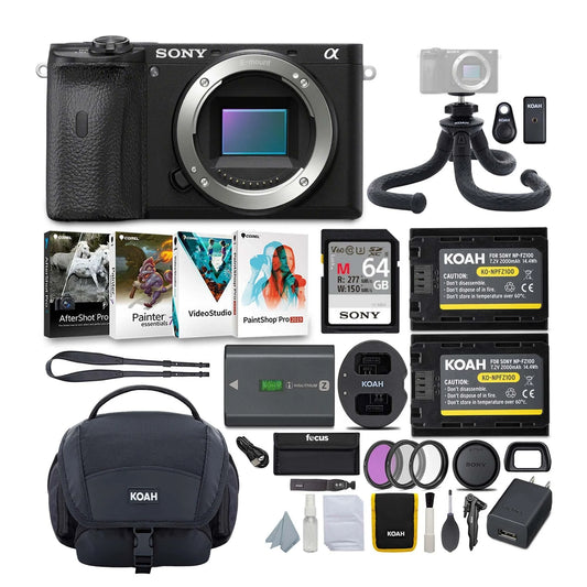 Sony alpha a6600 aps-c mirrorless camera (body only) with accessories bundle