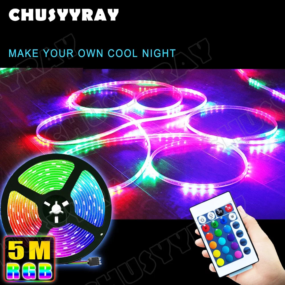 1pcs camper lights led strip lights 16.4ft rgb 2835 led room lights led tape lights color changing