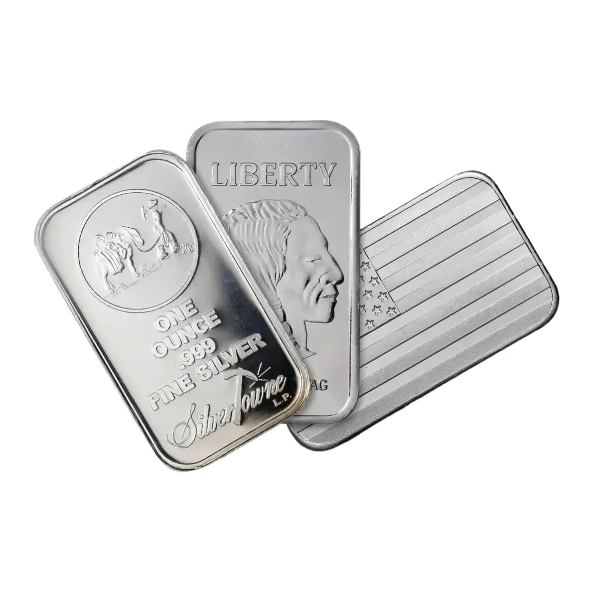 1 oz silver bar - random design - 20 bars total