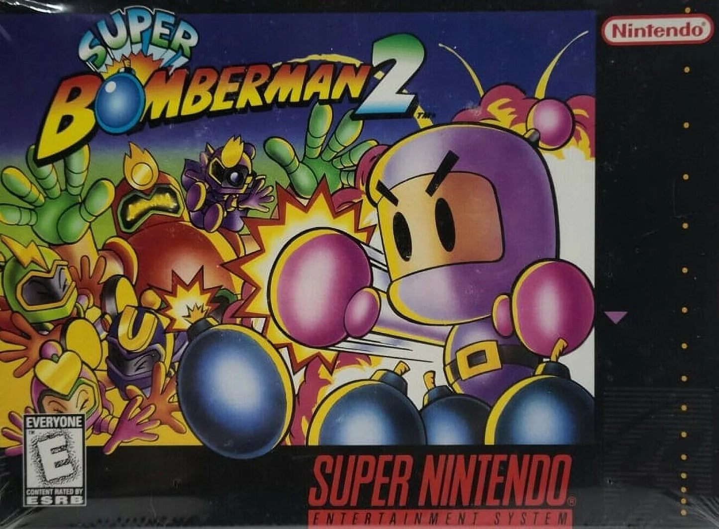 Restored super bomberman 2 (super nintendo, 1994) snes maze game (refurbished)