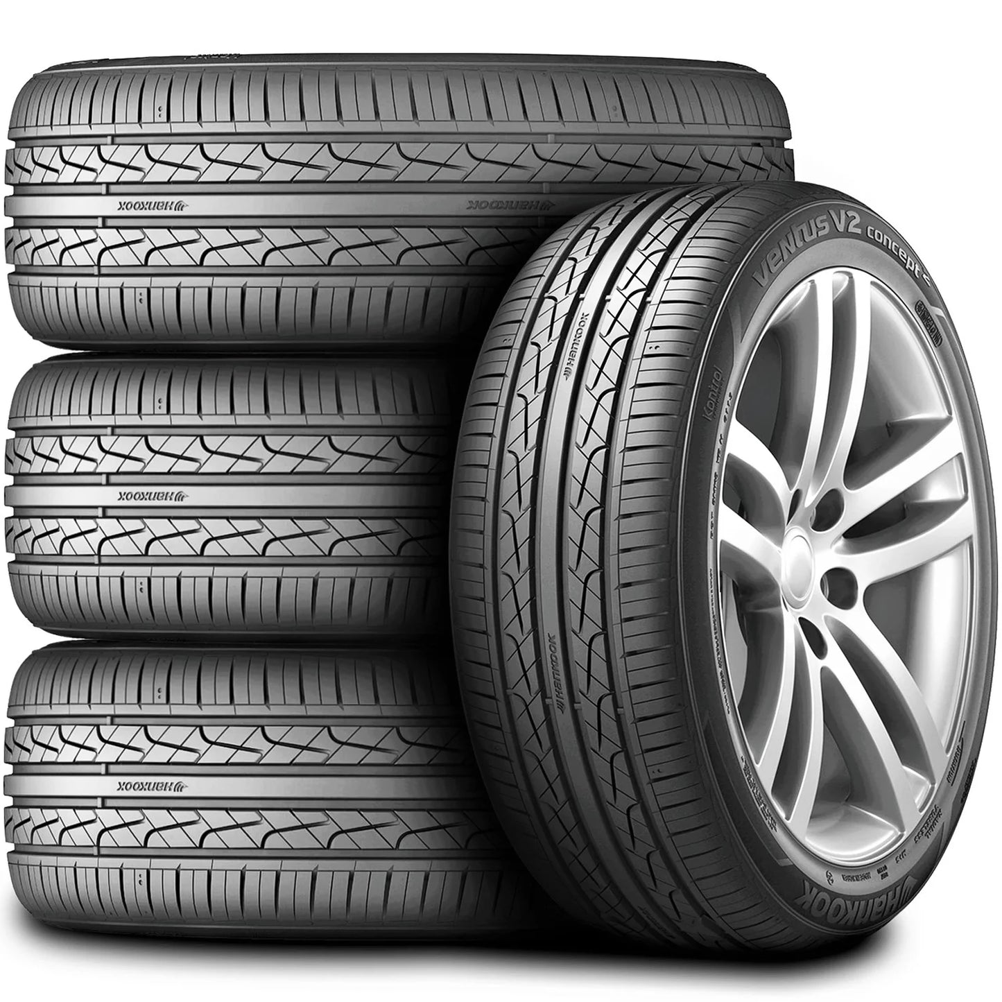 Set of 4 (four) hankook ventus v2 concept2 225/45r17 94v xl as performance a/s tires fits: 2017-19 chevrolet cruze diesel, 2021 toyota corolla s