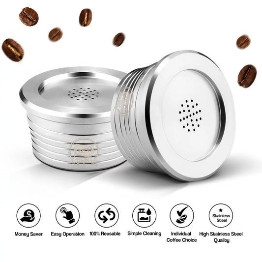 Suzicca stainless steel reusable coffee capsules reusable coffee capsule cup filter compatible with delta q