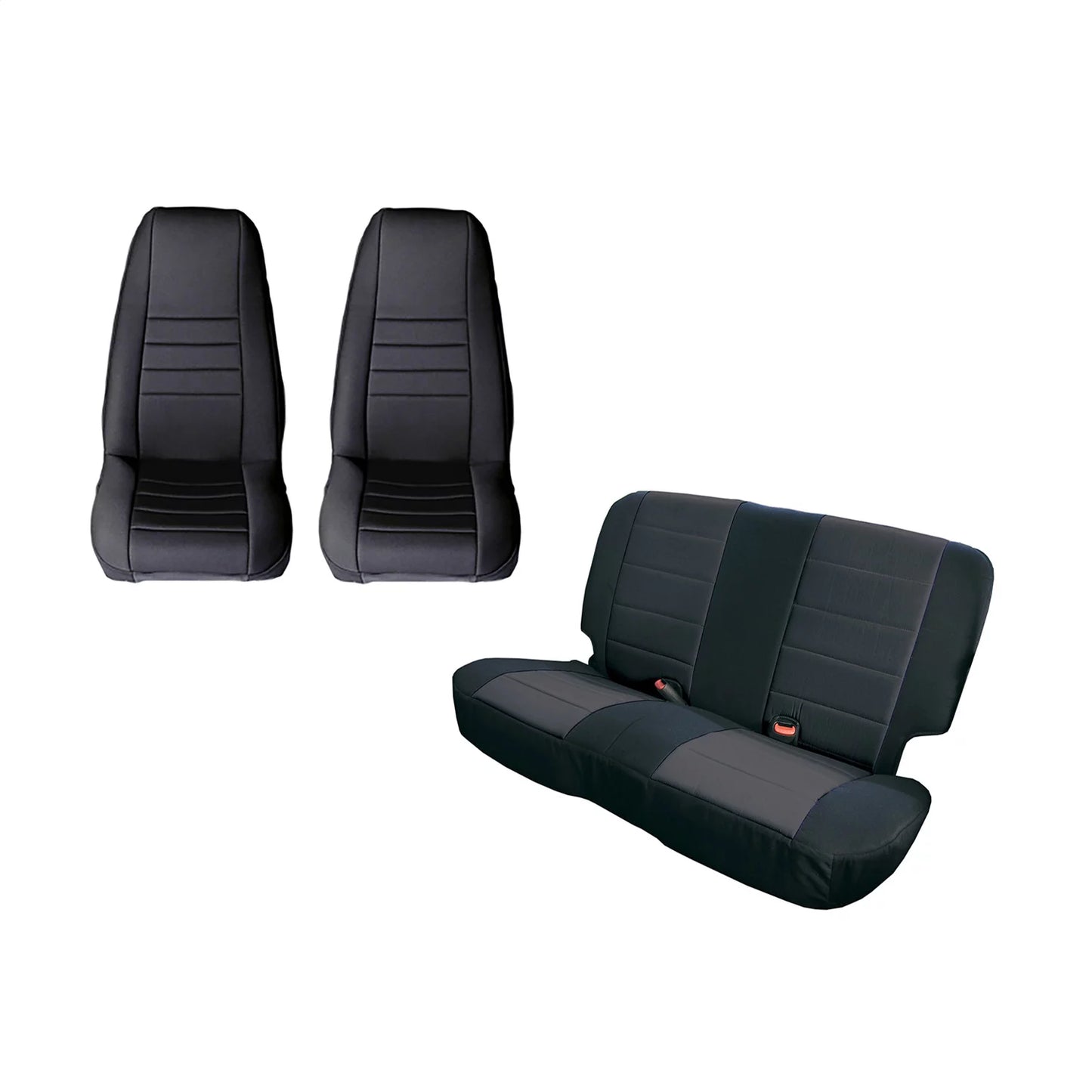 Rugged ridge by realtruck | 13296.01 seat cover kit, black; 2011-2018 jeep wrangler jk, 2 door compatible with select: 2011, 2015-2018 jeep wrangler unlimited