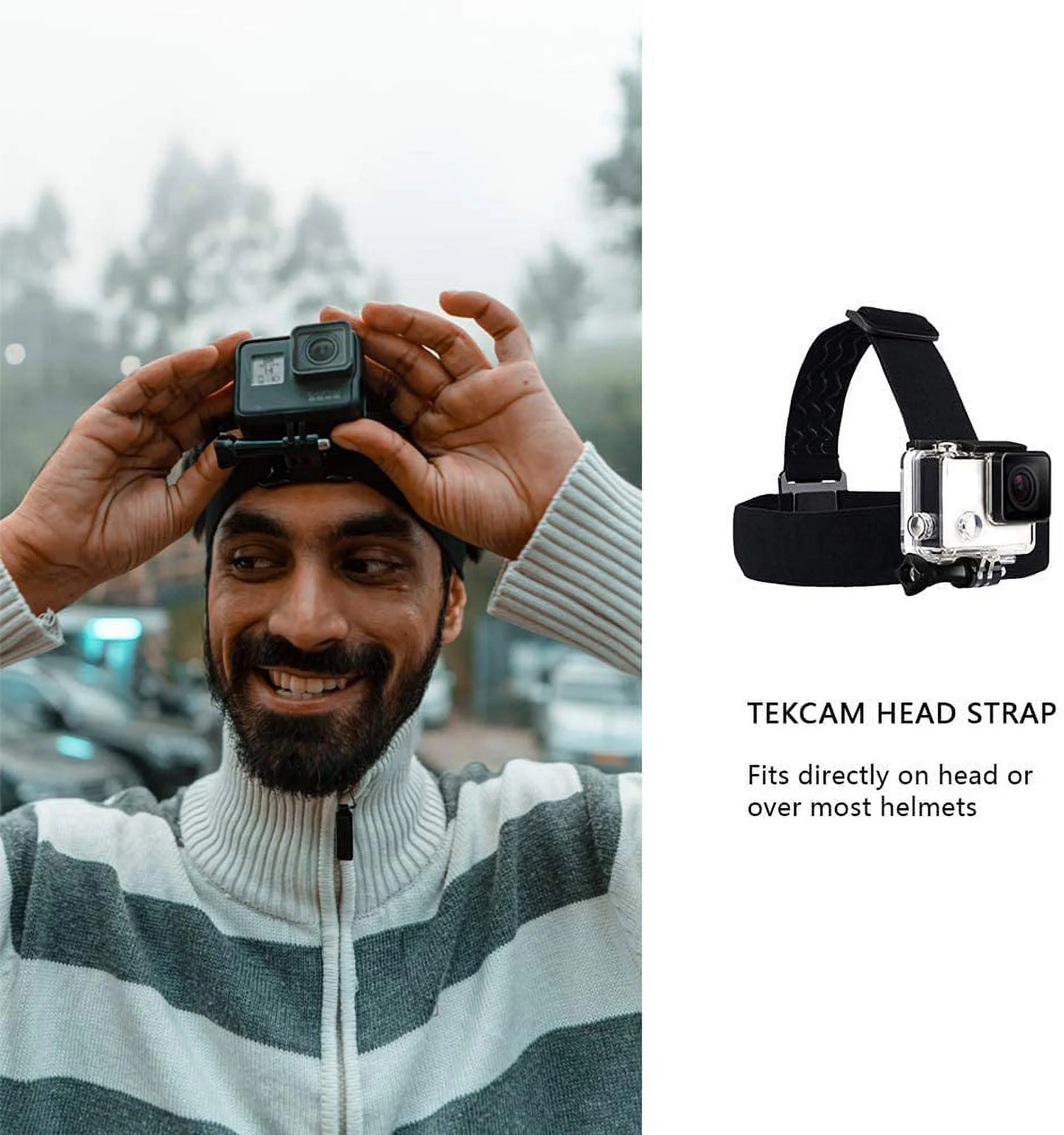 Action camera head mount strap wearing head belt compatible with gopro hero 11 10 9 8 7 6 5/akaso/dragon