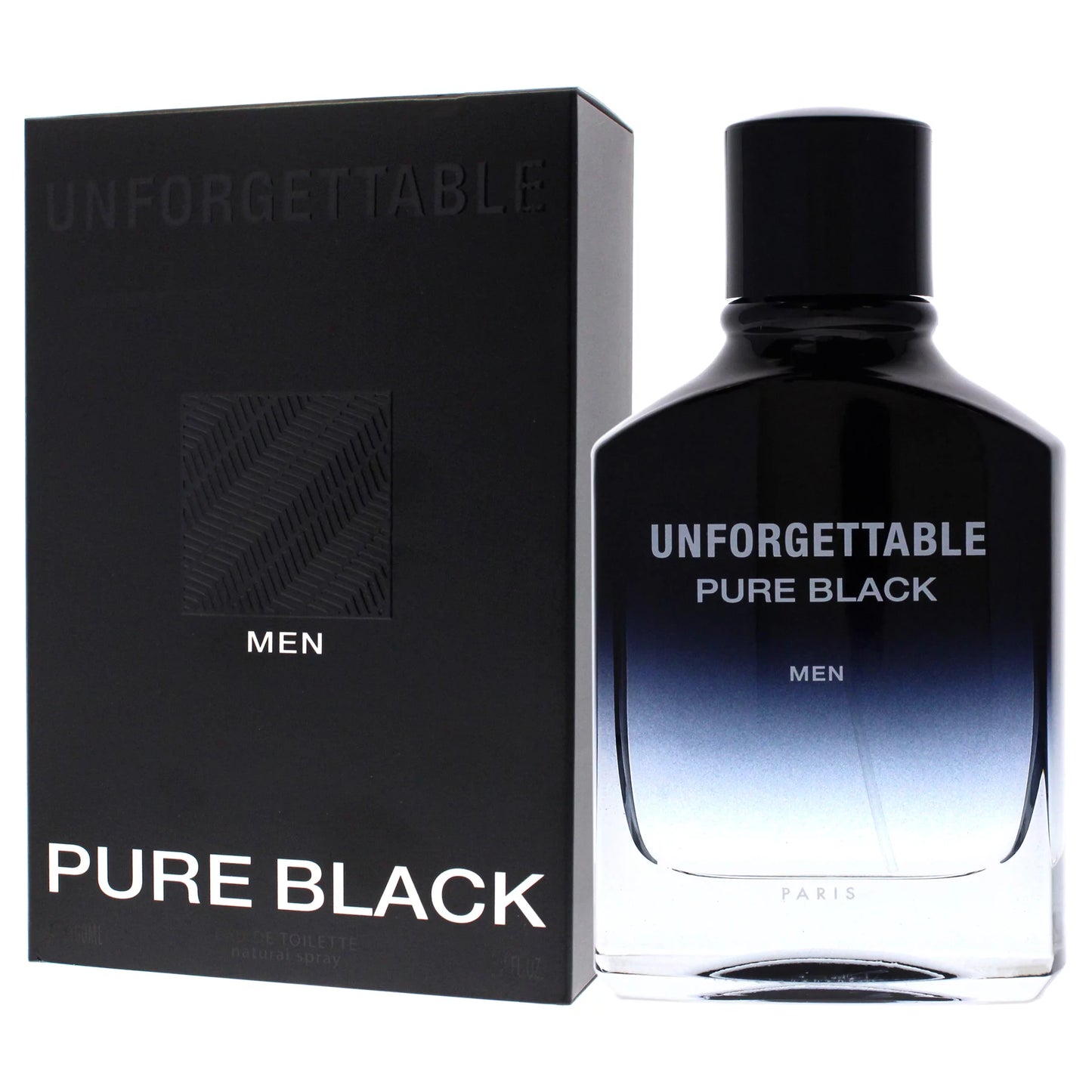 Unforgettable pure black by glenn perri, 3.4 oz edt spray for men