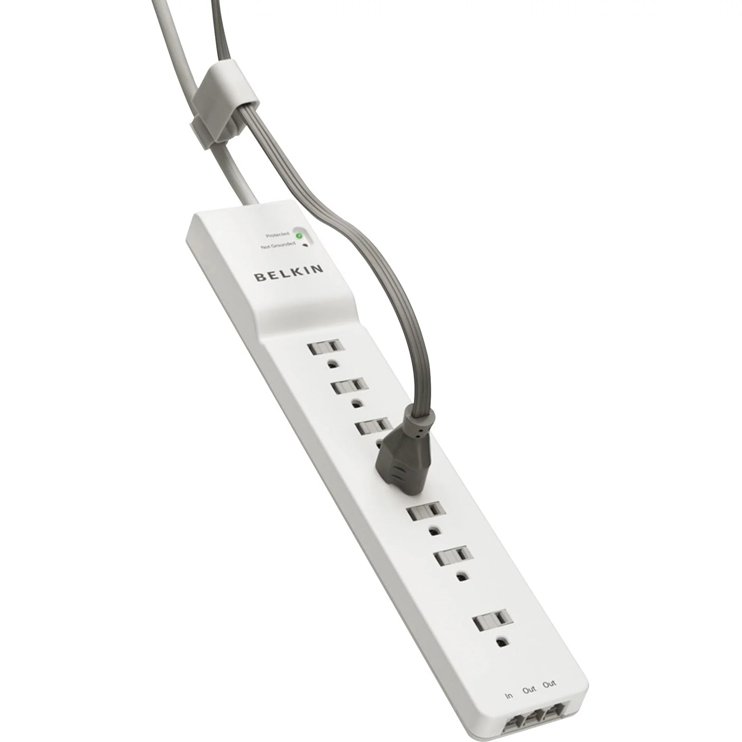 Belkin 7-outlet surgemaster surge protector 7 x ac power - 1875 va - 2320 j - 125 v ac input - 125 v ac output - phone/fax