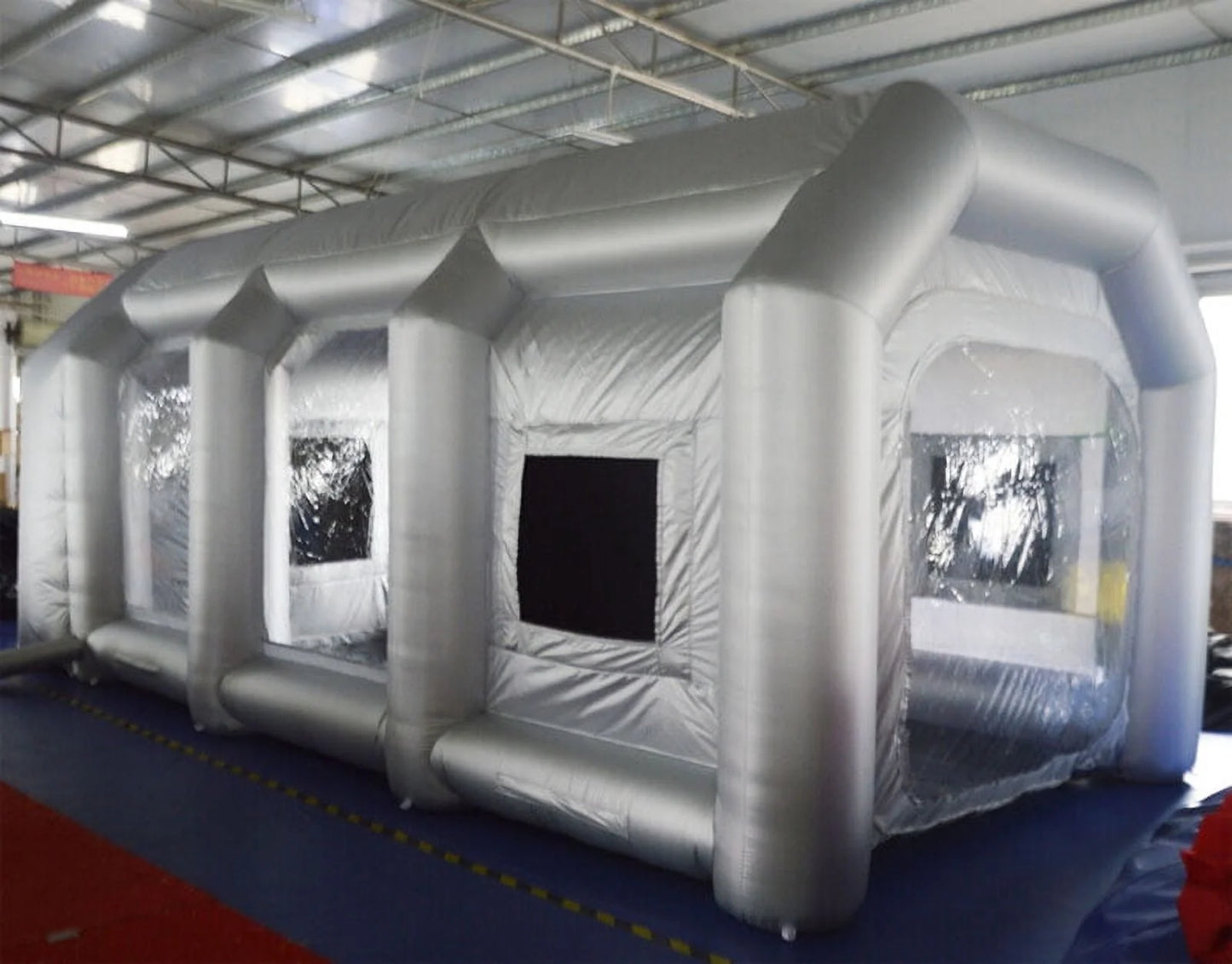 Techtongda inflatable spray booth 33*16*11ft portable car painting booth with 2 blower inflatable spray booth with air filtration system