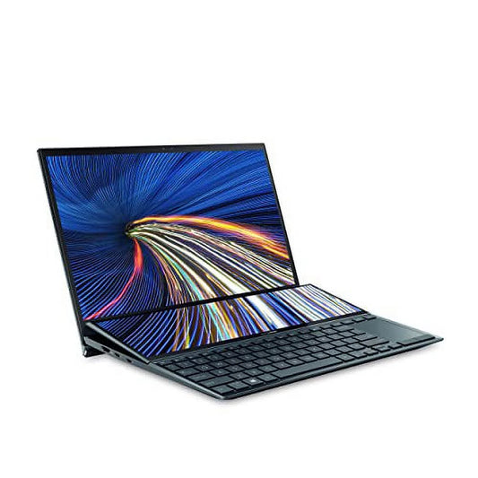 Asus zenbook duo 14 ux482 14" fhd touch display, intel evo platform, core i5-1155g7, 8gb ram, 512gb pcie ssd, screenpad plus, windows 10 home, wifi 6e, celestial blue, ux482ear-eb51t