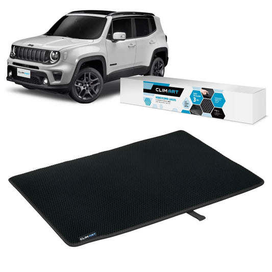 Clim art cargo liner for jeep renegade 2015-2023 custom fit trunk mat, with honeycomb dirtproof & waterproof technology - all-climate, heavy duty, anti-slip cargo liner, luggage - fl01115090