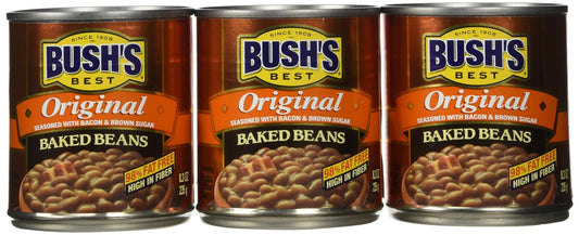 Bush,s best baked beans original seasoned with bacon & brown sugar 8.3 oz (pack of 6)