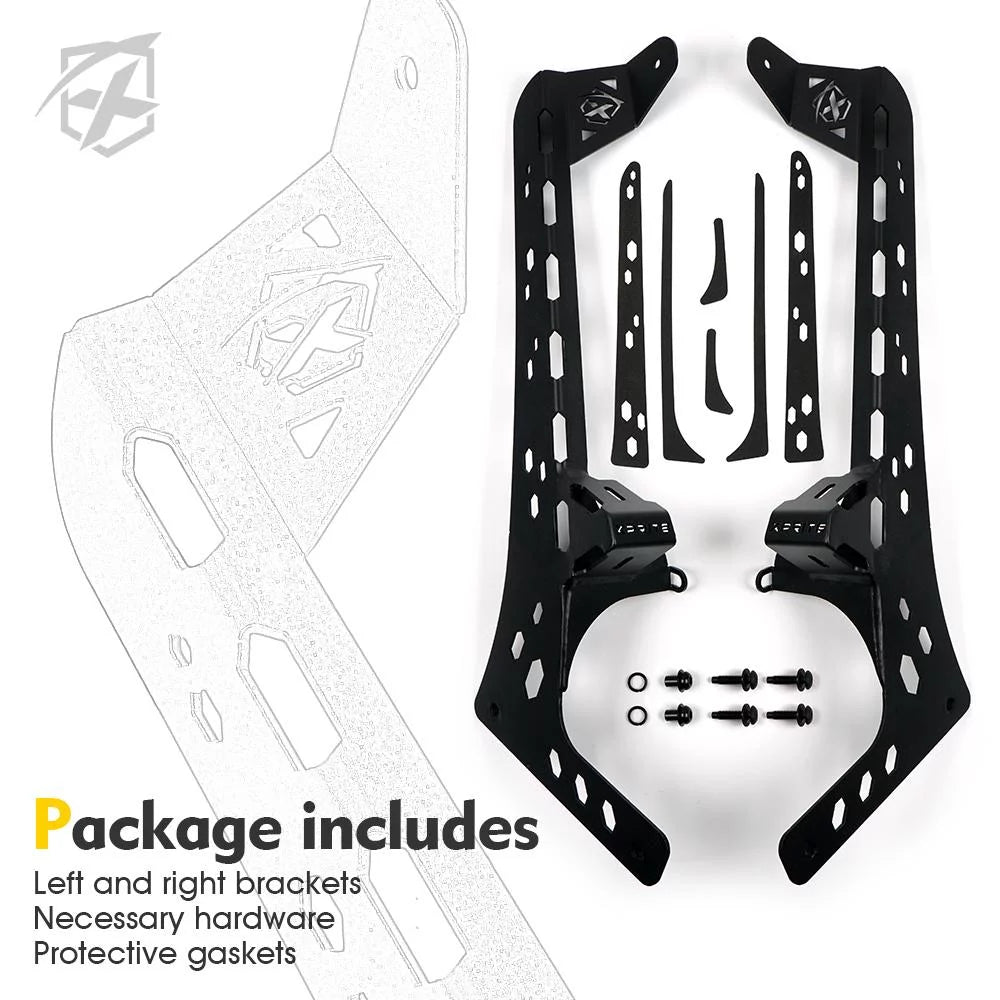 Xprite universal front windshield light bar mounting brackets fit type 2018+ jeep wrangler jl & gladiator jt