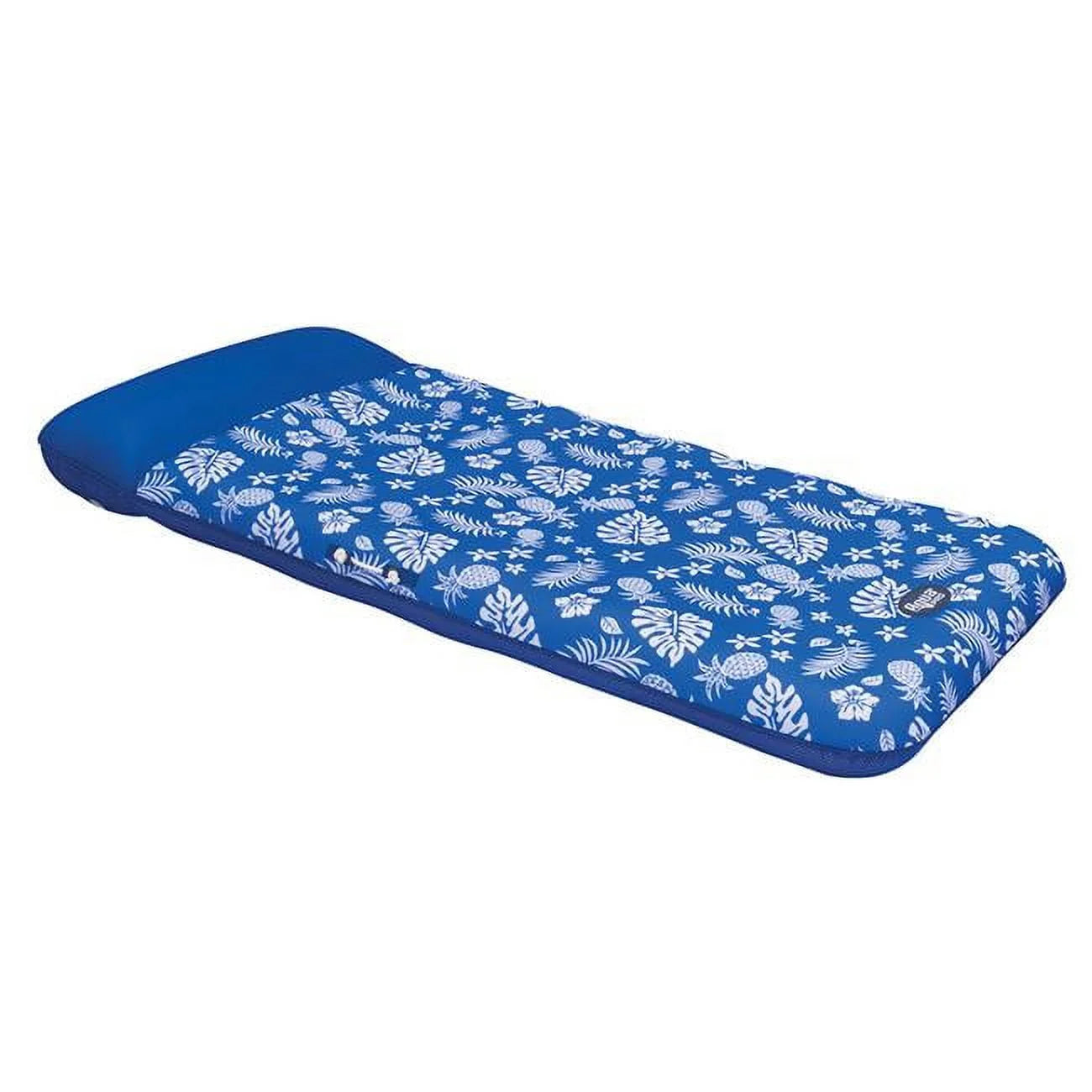 Aqua leisure  36 x 72 in. supreme oversized contoured lounge, hibiscus pineapple - royal blue