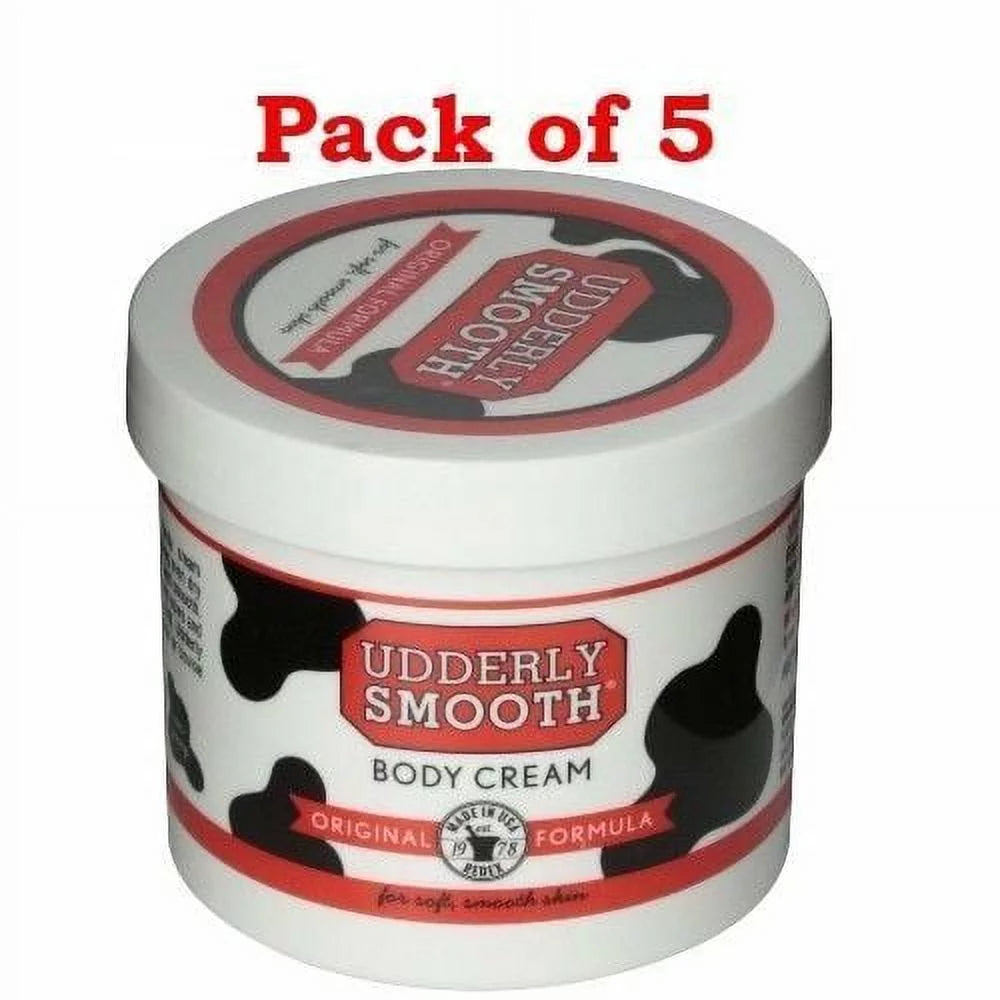 Udderly smooth body cream skin moisturizer original formula for rough dry skin, 10 ounce,- 5 pack