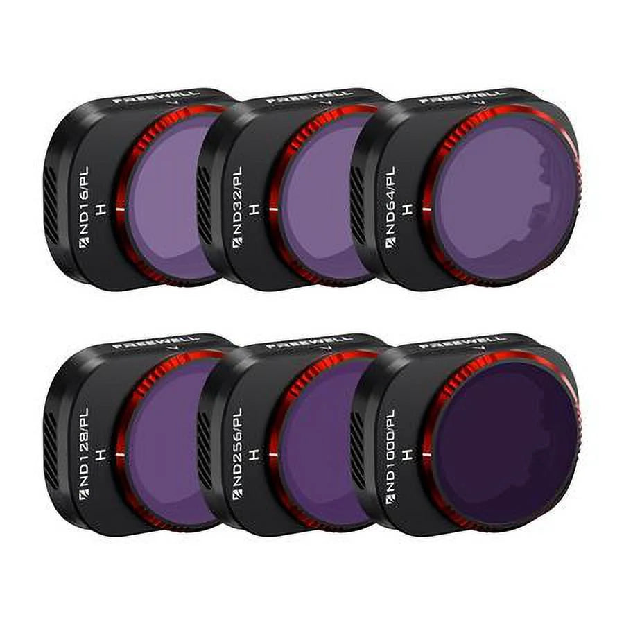 Bright day nd/pl hybrid lens filter kit for dji mini 4 pro drone, 6-pack