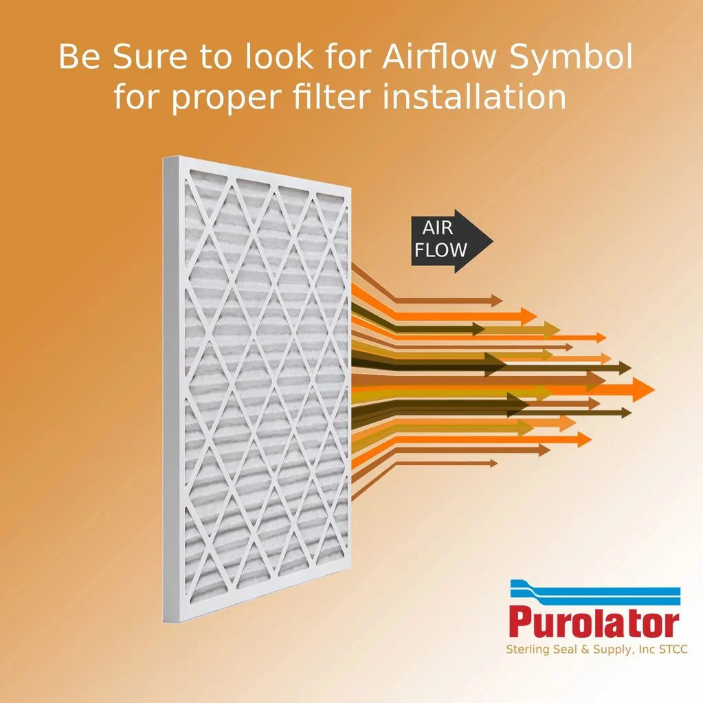 14x24x1 key pleat purolator air filter - merv 8 (6 pack)