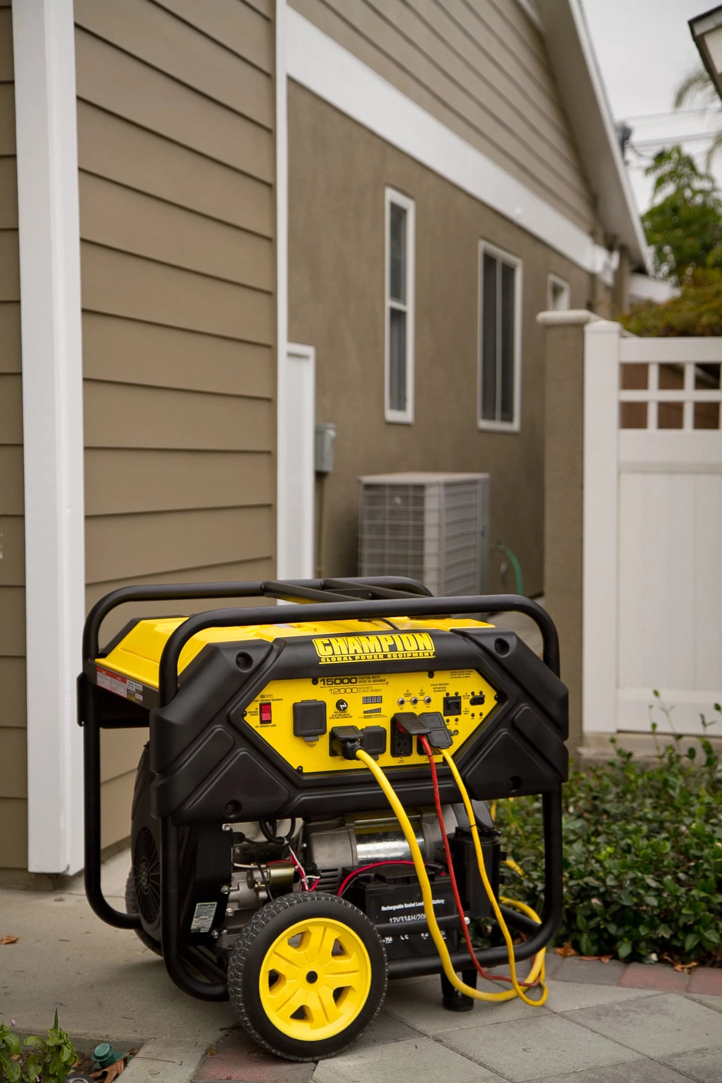 Champion power equipment 15,000/12,000 watts portable generator with electric start and lift hook