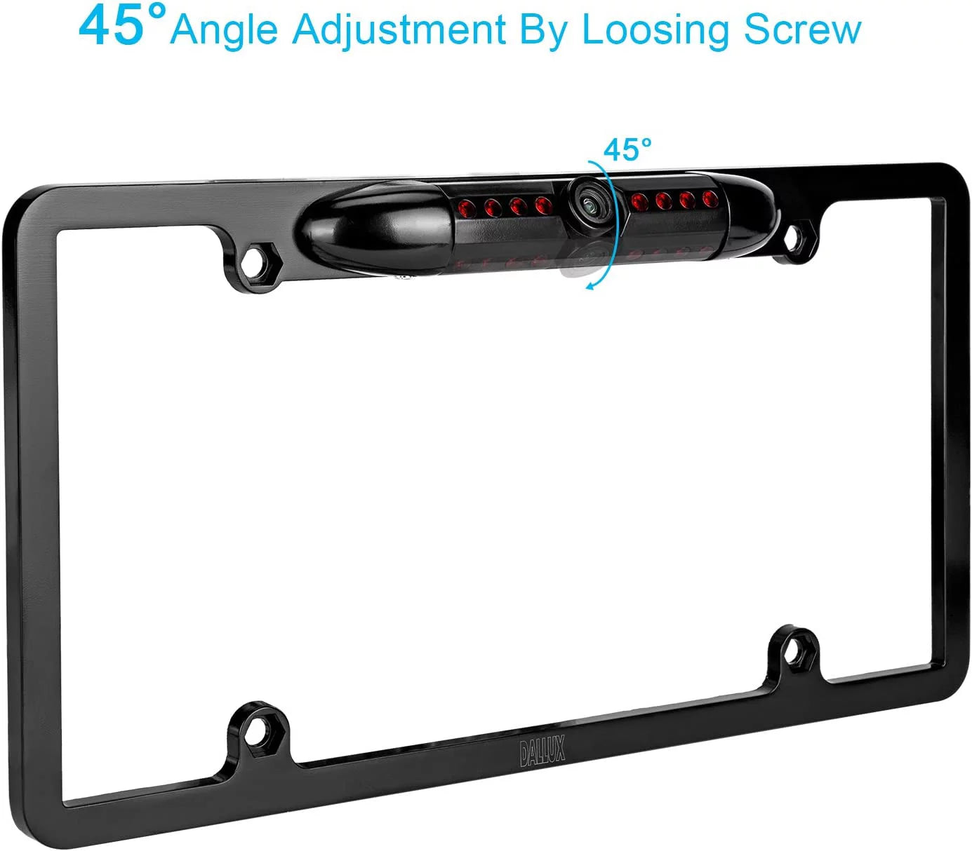 Backup camera rearview license plate frame for jvc kwv230bt kw-v230bt black