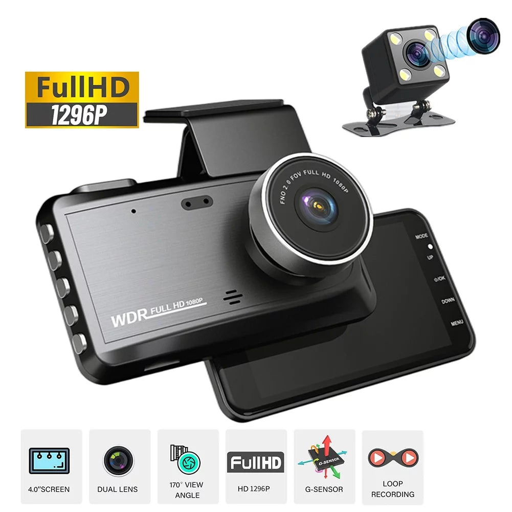 4.0\\\" full hd 1080p car dvr rear view reversing camera car video recorder