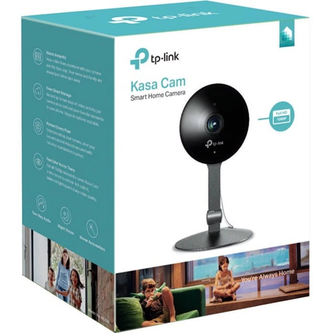 Tp-link kasa kc120, kasa indoor 1080p hd smart home security camera with night vision