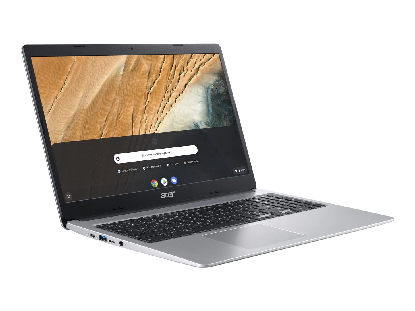 Acer chromebook 315 cb315-3ht-c3j0 - intel celeron - n4120 / up to 2.6 ghz - chrome os - uhd graphics 600 - 4 gb ram - 64 gb emmc - 15.6" ips touchscreen 1920 x 1080 (full hd) - wi-fi 5 - pure silver - kbd: us