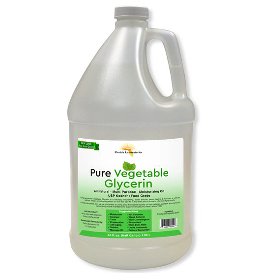 Vegetable glycerin pure natural, half gallon (64 oz), 100% food grade, kosher