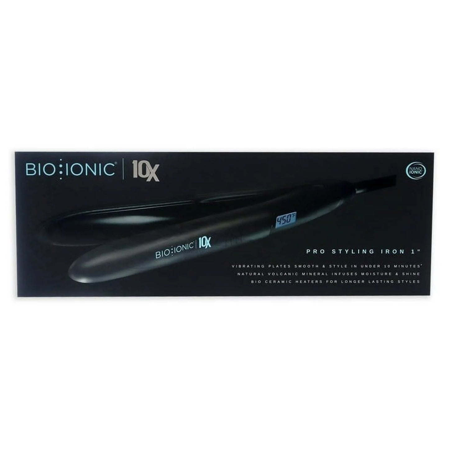 Bio ionic  10x pro styling flat iron, 1"