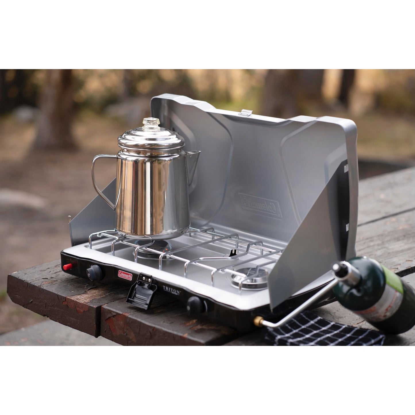 Coleman portable triton + propane gas camping stove