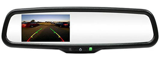 Rostra 250-8240 4.3" lcd rearview mirror with two video inputs & quick-touch