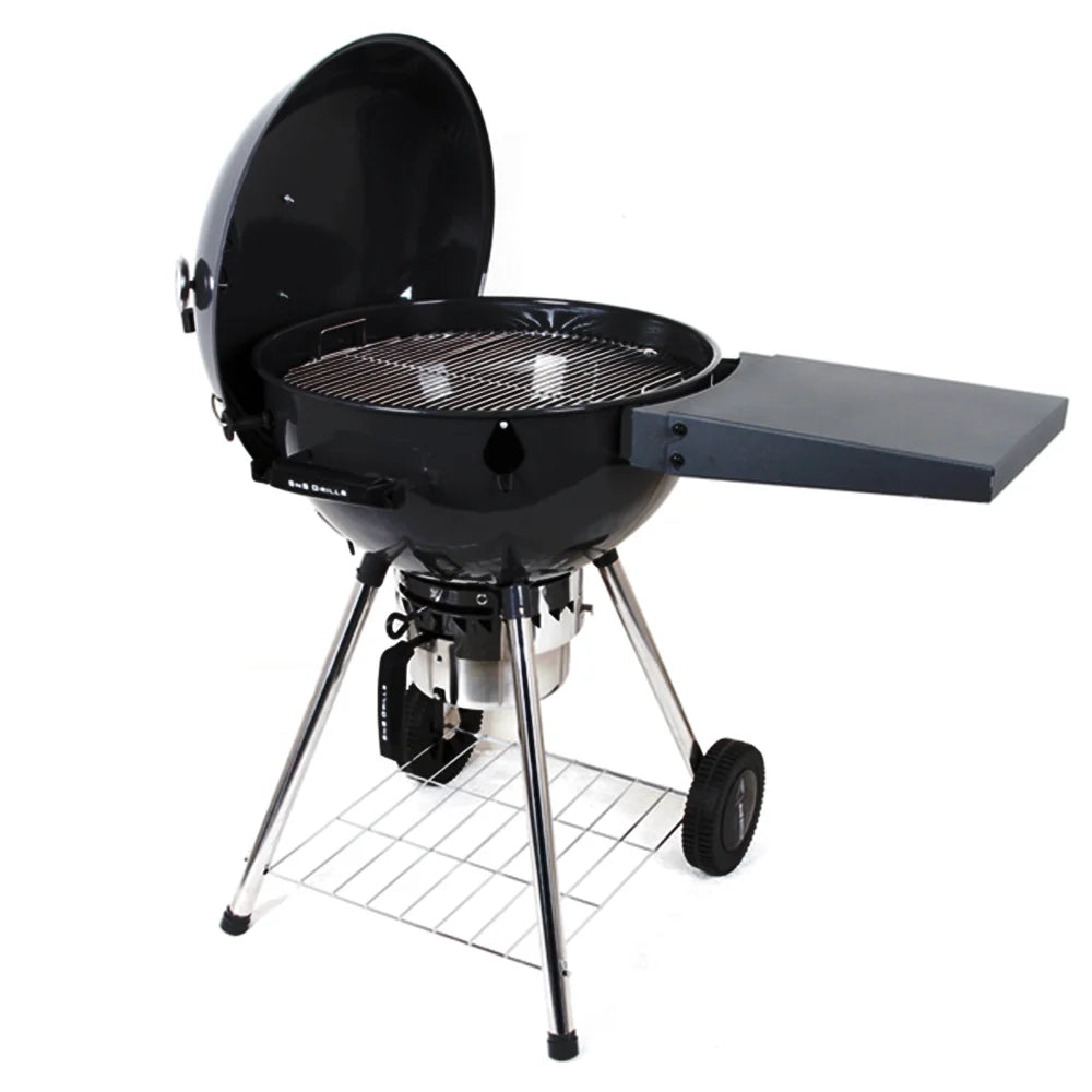 Slow 'n sear charcoal kettle grill 22 in by sns grills