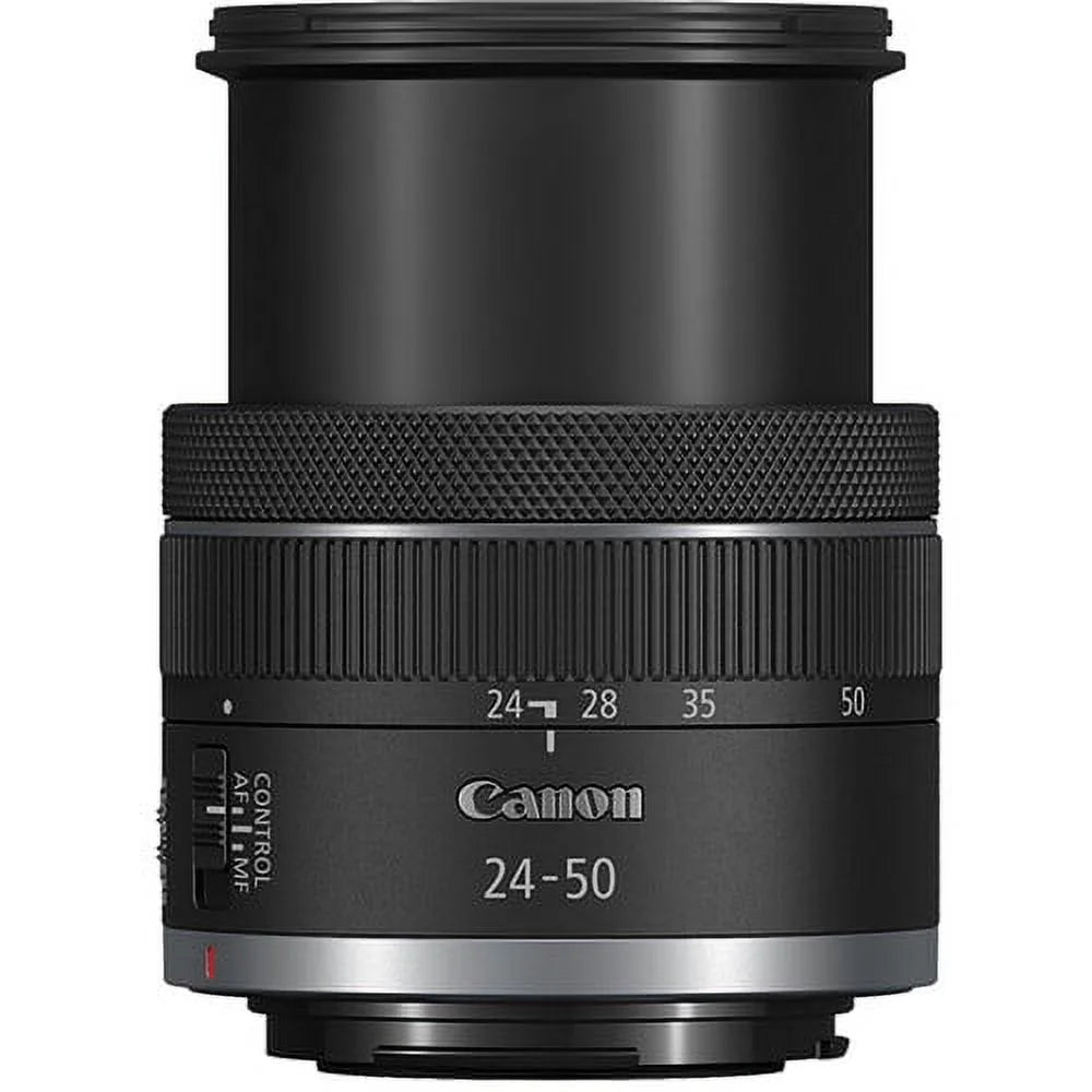 Canon rf 24-50mm f/4.5-6.3 is stm lens (canon rf) optical image stabilization, for vlogging or shooting stills (5823c002) + filter kit + cap keeper + cleaning kit