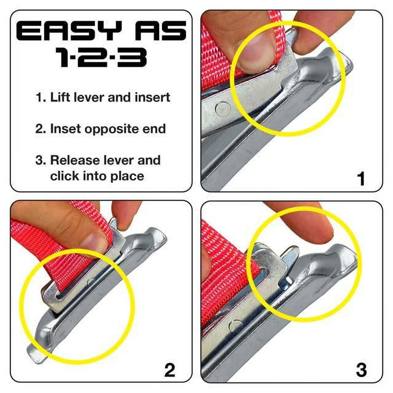 Weld-on contoured unfinished snap-loc e-track single strap anchor 10-pack (zinc rust protection), logistic tie-down for pickups, trucks, trailers