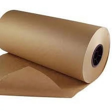 24" 40 lbs 900' brown kraft paper roll shipping wrapping cushioning void fill